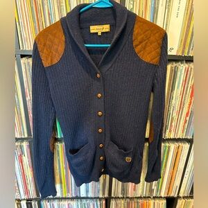 Dubarry of Ireland Lambswool Blend Sweater Navy Blue UK Size 14 US Size 10